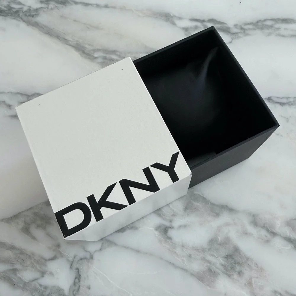 DKNY Watch Box White and Black Replacement Storage Case for Timepieces